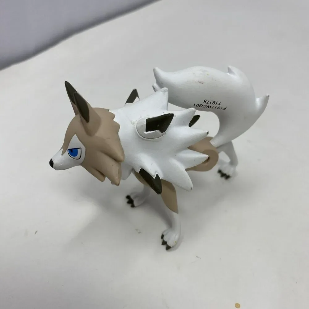 LOT OF 2: Pokemon Tankara Tomy Lycanroc Midnight & Midday Forms Nintendo Posable